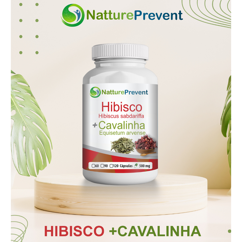 Hibisco com Cavalinha 500 mg 60 Cápsulas